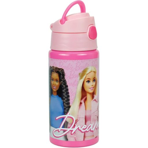 Barbie Dream Team alumínium szívószálas kulacs akasztóval 500 ml