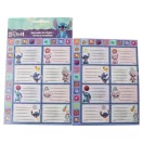 Disney Lilo és Stitch, A csillagkutya Aliens füzetcímke matricával 16 db-os