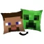Minecraft Steve Creeper párna, díszpárna 40 x 40 cm