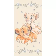   Disney Az Oroszlánkirály Simba & Nala fürdőlepedő, strand törölköző Yellow 70*140cm