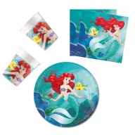   Disney Hercegnők Ariel Curious party szett 36 db-os 23 cm-es tányérral