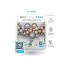 Színes Silver-Gold léggömb, lufi girland szett 65 db-os