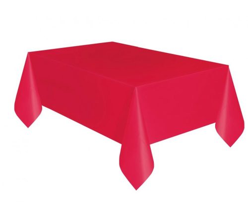 Red, Piros műanyag asztalterítő 137x274 cm