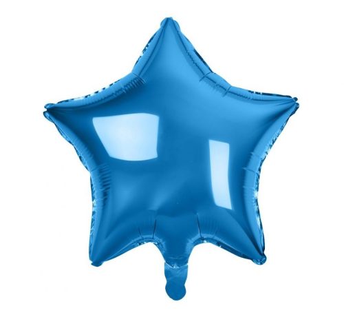 Blue Star, Kék csillag fólia lufi 44 cm