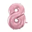 Rózsaszín Light Pink 8-as szám fólia lufi 92 cm
