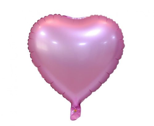 Matt Pink Heart, Rózsaszín szív fólia lufi 37 cm