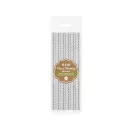 Ezüst Silver Chevron papír szívószál 12 db-os