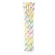 Színes Colorful Dots papír szívószál 12 db-os