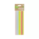 Színes Pastel papír szívószál 12 db-os