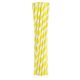 Sárga Yellow Stripes rugalmas papír szívószál 12 db-os