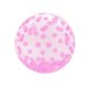 Pink Dots Aqua gömb fólia lufi 46 cm