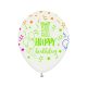 Happy Birthday Colorful léggömb, lufi 5 db-os 12 inch (30cm)