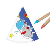 Űr Universe színezhető parti kalap, csákó 6 db-os