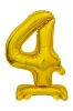 Arany B&C Gold mini 4-es szám fólia lufi talppal 38 cm