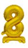 Arany B&C Gold mini 8-as szám fólia lufi talppal 38 cm
