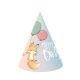 Róka Happy Birthday Fox party kalap, csákó 6 db-os