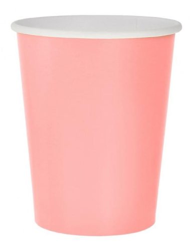 Rózsaszín Solid Light Pink papír pohár 14 db-os 270 ml