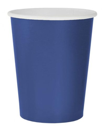 Kék Solid Blue papír pohár 14 db-os 270 ml