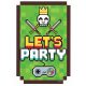 Játék Game On party meghívó 6 db-os