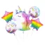 Unikornis Rainbow fólia lufi 5 db-os szett