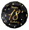 Happy Birthday 18 B&C Gold fólia lufi 36 cm