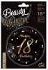 Happy Birthday 18 B&C Gold fólia lufi 36 cm