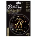 Happy Birthday 18 B&C Gold fólia lufi 36 cm