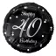Happy Birthday 40 B&C Silver fólia lufi 36 cm