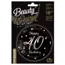 Happy Birthday 40 B&C Silver fólia lufi 36 cm