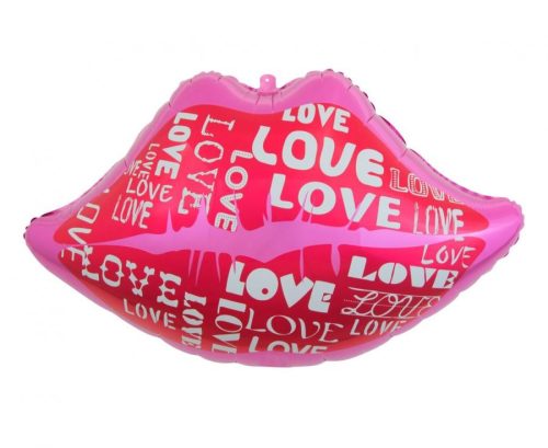 Szerelem Lips fólia lufi 62 cm