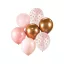 Színes Pink-Copper léggömb, lufi szett 7 db-os 30cm (12 inch)