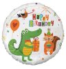 Krokodil Happy Birthday Crocodile fólia lufi 36 cm