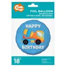 Betonkeverő Happy Birthday Concrete Mixer fólia lufi 36 cm