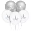Unikornis Silver léggömb, lufi 5 db-os 12 inch (30cm)