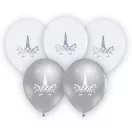 Unikornis Silver léggömb, lufi 5 db-os 12 inch (30cm)