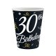 Happy Birthday 30 B&C papír pohár 6 db-os 200 ml