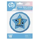 Első születésnap Blue fólia lufi 36 cm