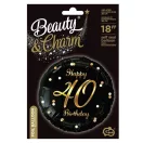 Happy Birthday 40 B&C Gold fólia lufi 36 cm
