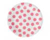 Pöttyös Pink Polka Dots papírtányér 6 db-os 18 cm
