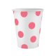 Rózsaszín Pink Polka Dots papír pohár 6 db-os 250 ml