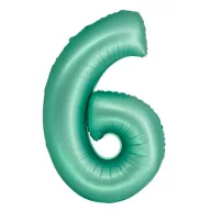 Menta 6-os Mint Mat szám fólia lufi 76 cm