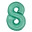Menta 8-as Mint Mat szám fólia lufi 76 cm