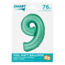 Menta 9-es Mint Mat szám fólia lufi 76 cm