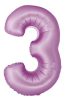 Levendula 3-as Lavender Mat szám fólia lufi 76 cm