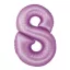 Levendula 8-as Lavender Mat szám fólia lufi 76 cm