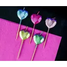 Szív Metallic Heart tortagyertya, gyertya szett 5 db-os