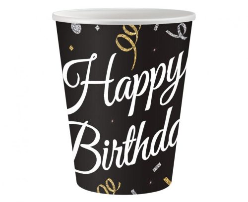 Happy Birthday B&C papír pohár 6 db-os 250 ml