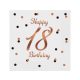 Happy Birthday 18 B&C White szalvéta 20 db-os 33x33 cm