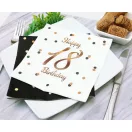 Happy Birthday 18 B&C White szalvéta 20 db-os 33x33 cm