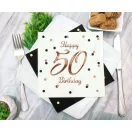 Happy Birthday 50 B&C White szalvéta 20 db-os 33x33 cm